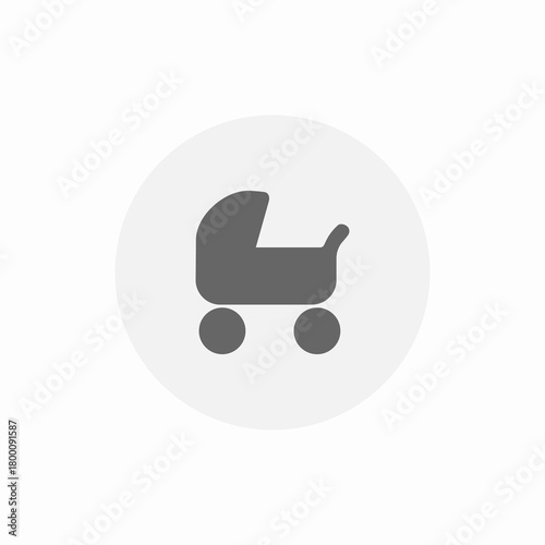 infant crib icon sign vector