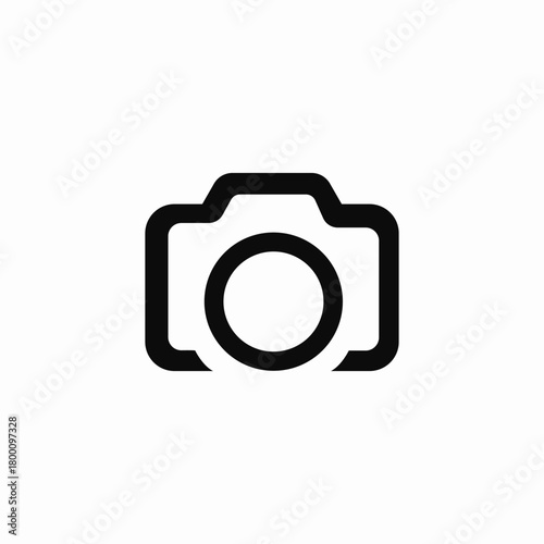 compact lens camera icon sign vector