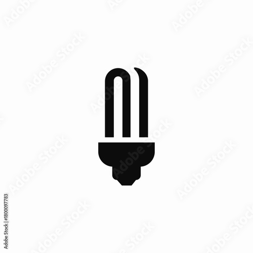 fluorescent light bulb icon sign vector