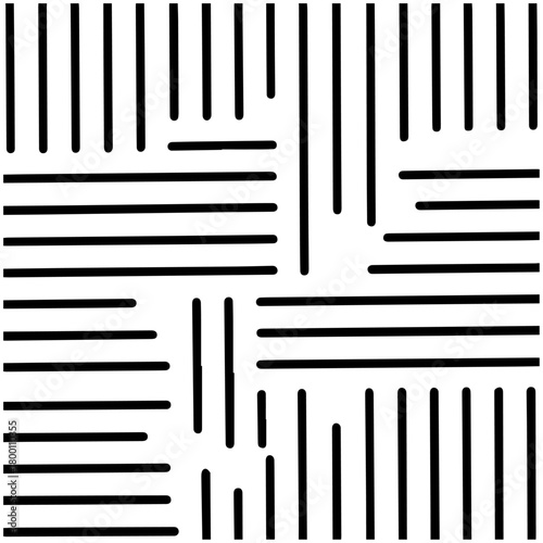 Abstract geometric pattern with hand drawn black lines on a white background creating a modern minimalist design