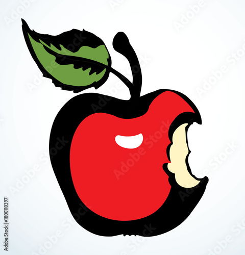 Stub from Apple. Vector drawing