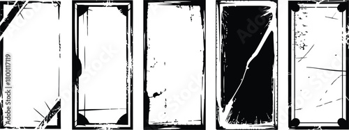 Rustic Grunge Borders Collection Decorative Frames with Distressed Textures