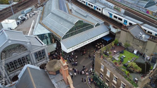 Borough Market overhead view in London