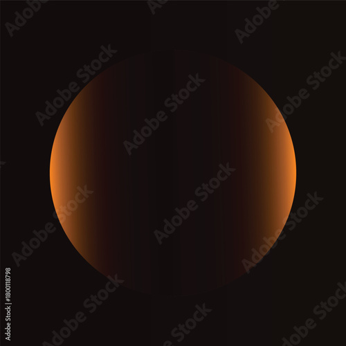 Glowing orange sphere in deep space, cosmic light phenomenon