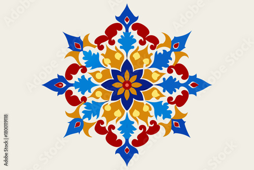 Floral pattern symmetric