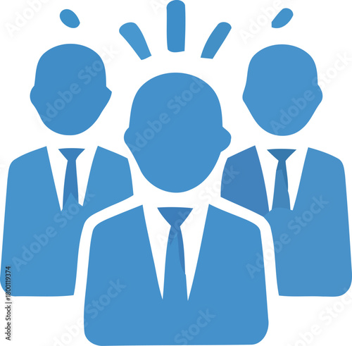 Teamwork and leadership with new idea generation concept vector