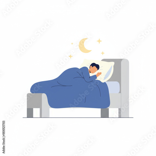 Sleep Hygiene Routine for Night Rest and Wellness Vector Illustration