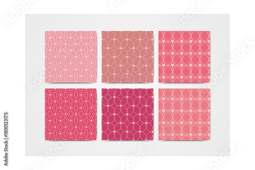 Set of modern abstract valentine's day seamless pattern illustration. gentle pink background. Collection of valentines day backgrounds
