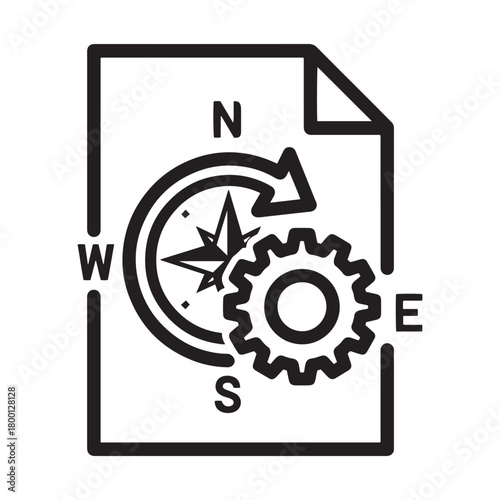 Document navigation and setup icon for planning and configuration