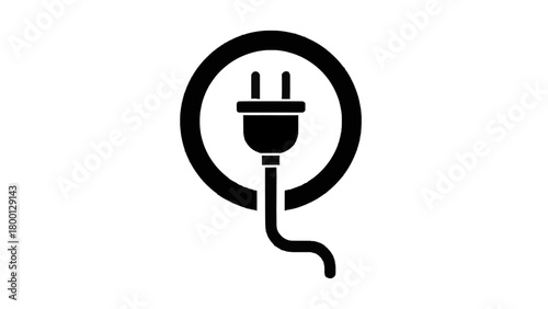 Vector illustration of electrical plug icon isolated on transparent background 