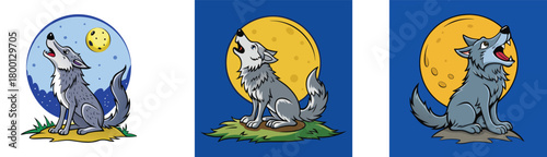 cartoon surf board on beach vector illustration with cute animals