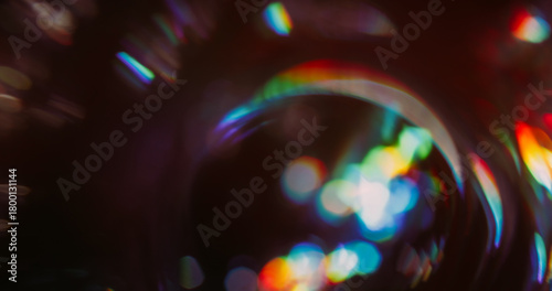 Wallpaper Mural Glowing sphere blur. Fluorescent reflection. Red green blue kaleidoscope rotation on black background. Neon color tunnel abstract luminosity. Torontodigital.ca