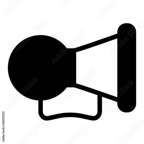 Car horn solid icon, car parts concept. Vector graphics. Loudspeaker sign on white background, style icon mobile or web design.