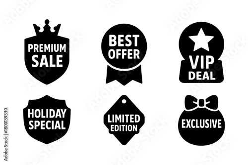 Premium and VIP sale silhouettes, exclusive badges