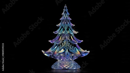 Iridescent glass tree ornament