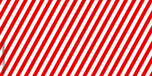 Striped candy cane seamless pattern for Christmas or New Year decoration, red and white diagonal stripes background, Xmas gift wrap, winter holiday present wrapping paper