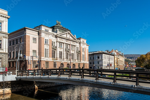 Latin bridge in Sarajevo, Bosnia, the Balkans. First world war