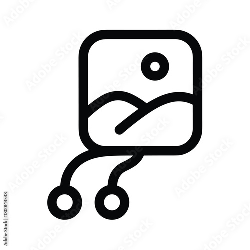 Abstract representation of image data connection and transfer