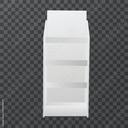 retail product shelves front view of gondola and island display types