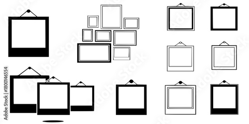 Minimal Square Picture Frame Hanging Silhouette