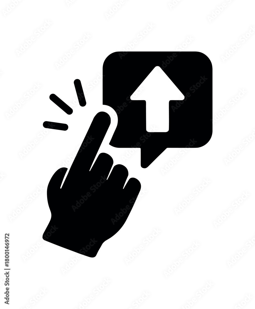 Fototapeta premium suggestion flat black solid vector illustration isolated on white background