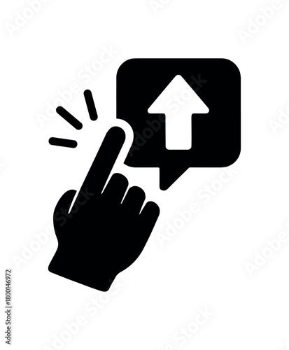 suggestion flat black solid vector illustration isolated on white background