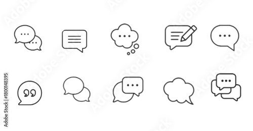 Speech Bubbles Vector Icons