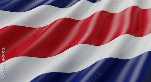 The national flag of costa rica, Waving gracefully in the wind, Costa Rica Independent Day flag