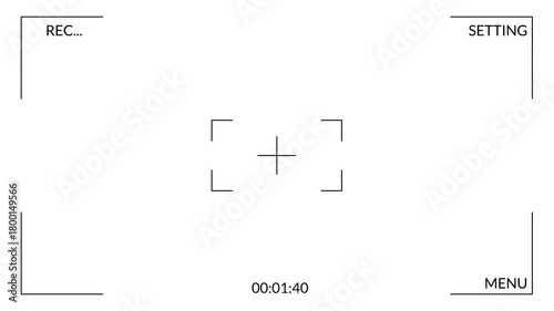 Camera recording screen viewfinder display interface