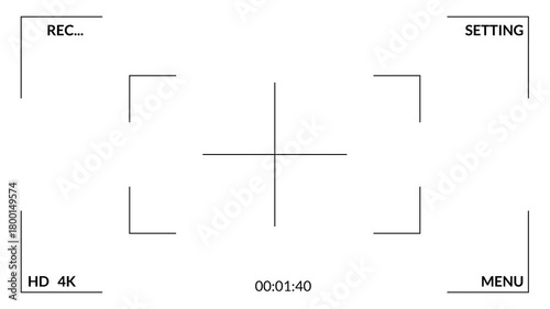 Camera recording screen viewfinder display interface