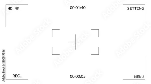 Camera recording screen viewfinder display interface