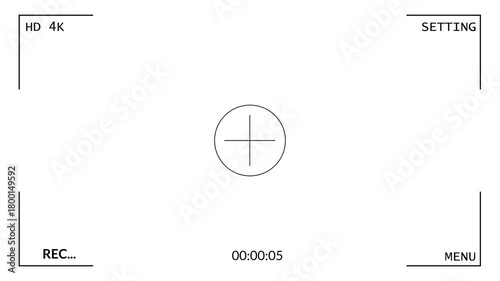 Camera recording screen viewfinder display interface