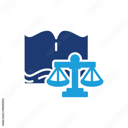 Law book colored icon vector design good for web or mobile app
