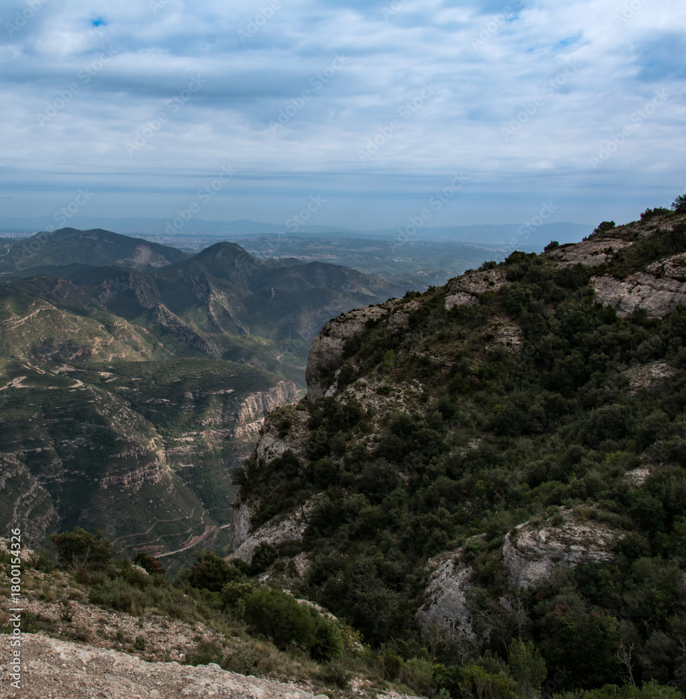 Fototapeta premium Montserrat Mountain View – Dramatic Landscape from Catalonia