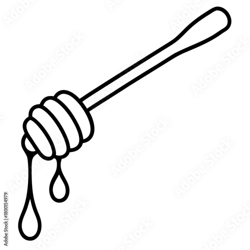 Honey dipper with drips