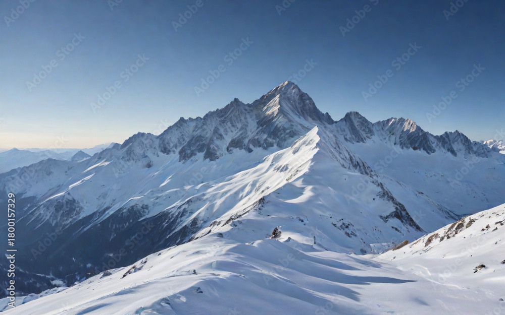 Obraz premium Snowy Mountain Peak