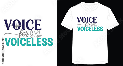 Voice for the Voiceless Graphic Design for Apparel and Activism Supporting Animals and Marginalized People Advocating Equality