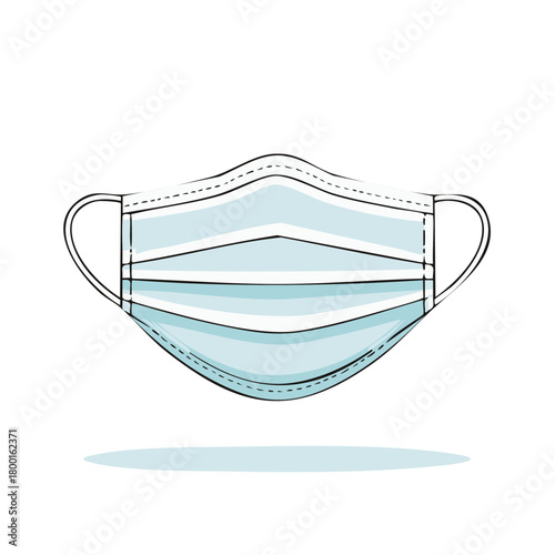 Medical face mask illustration. Personal protection against virus or infectious disease.