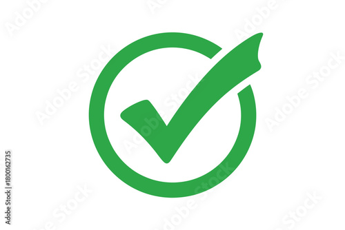A green checkmark is displayed within a green circle on a white background.