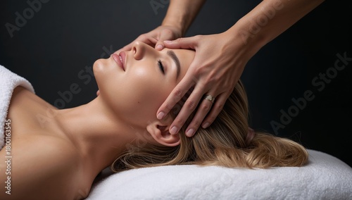 Relaxing Facial Massage Session at a Spa During a Calm Afternoon