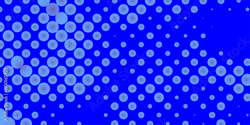 Seamless halftone gradient dot pattern for artistic modern blue background, abstract halftone dots textured with dynamic blue background round effect for modern artwork design.