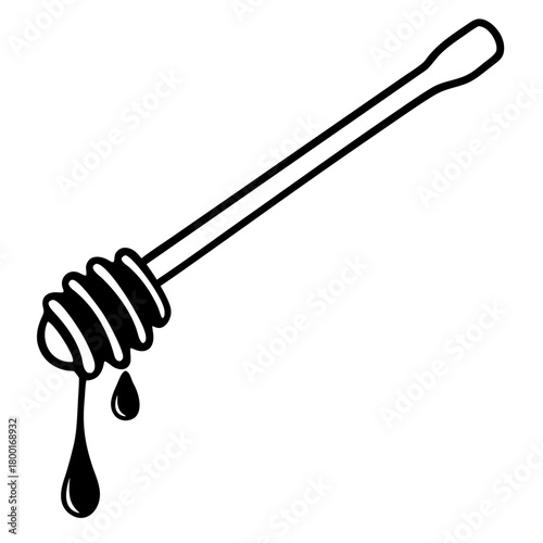 Honey dipper with drips