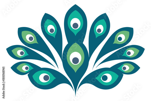 Stylized peacock feathers
