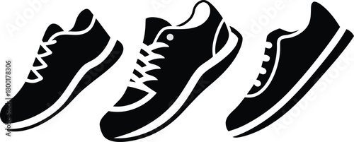 Running Shoe Icon. Vector ,sneaker stylized vector symbol set
