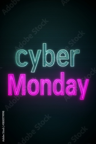Cyber Monday Sale Brings Online Shopping Excitement With Colorful Digital Design