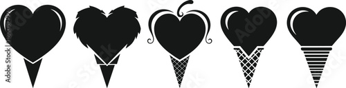 Black and white abstract background with lines and a red heart symbol for romance design