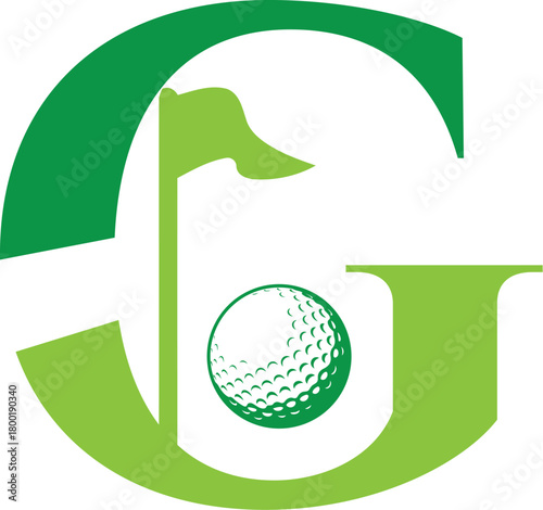 Letter G Golf Logo Design Template
