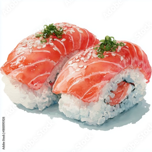 Delicious Salmon Sushi Rolls With Fresh Toppings Ready to Enjoy for Lunch or ...