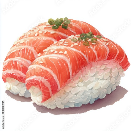 Delicious Salmon Sushi Rolls With Fresh Toppings Ready to Enjoy for Lunch or ...