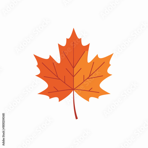 A vibrant autumn maple leaf illustration, perfect for celebrating lunar new year festivals and the coming of spring, symbolizing renewal and nature's beauty